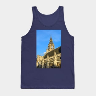 Big Ben Tower behind Westminster Abbey Tank Top